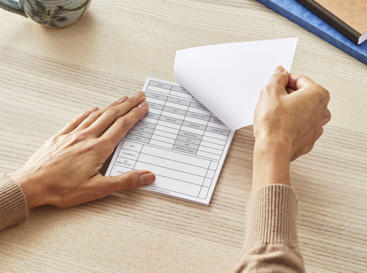 Pilot Flight Details Notepad: Quick Reference for In-Flight Operations