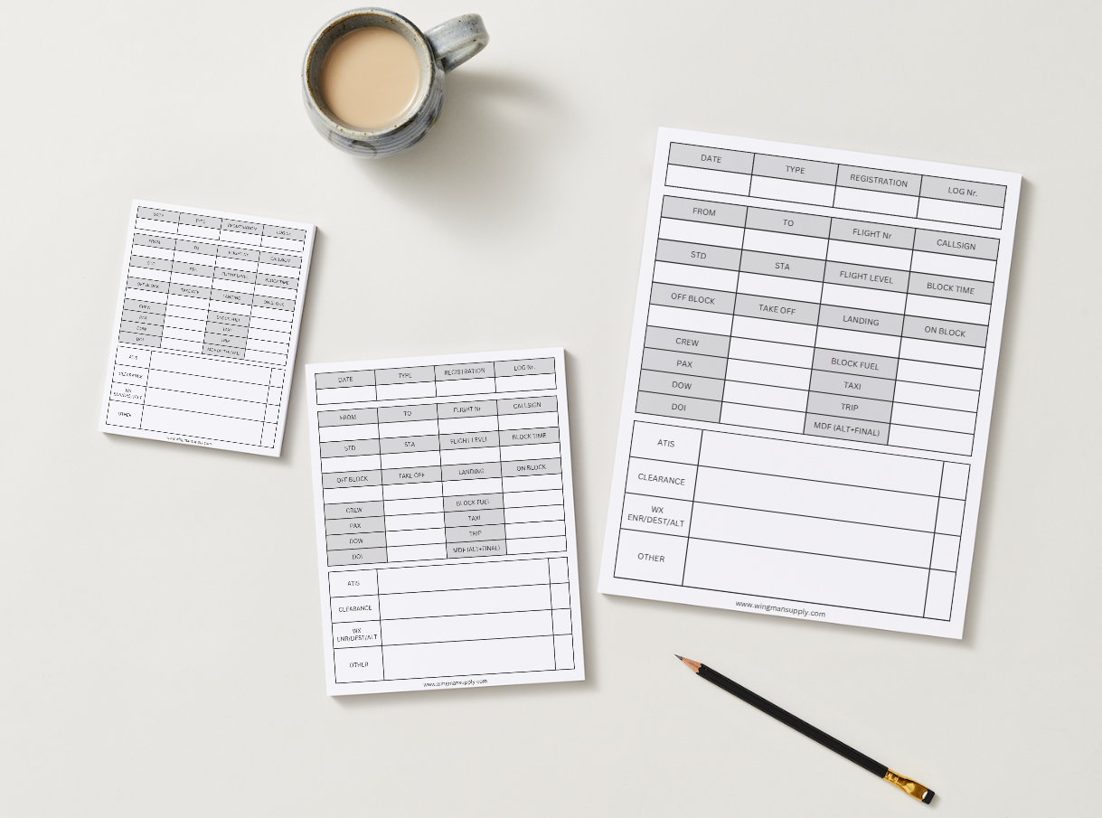 Pilot Flight Details Notepad: Quick Reference for In-Flight Operations